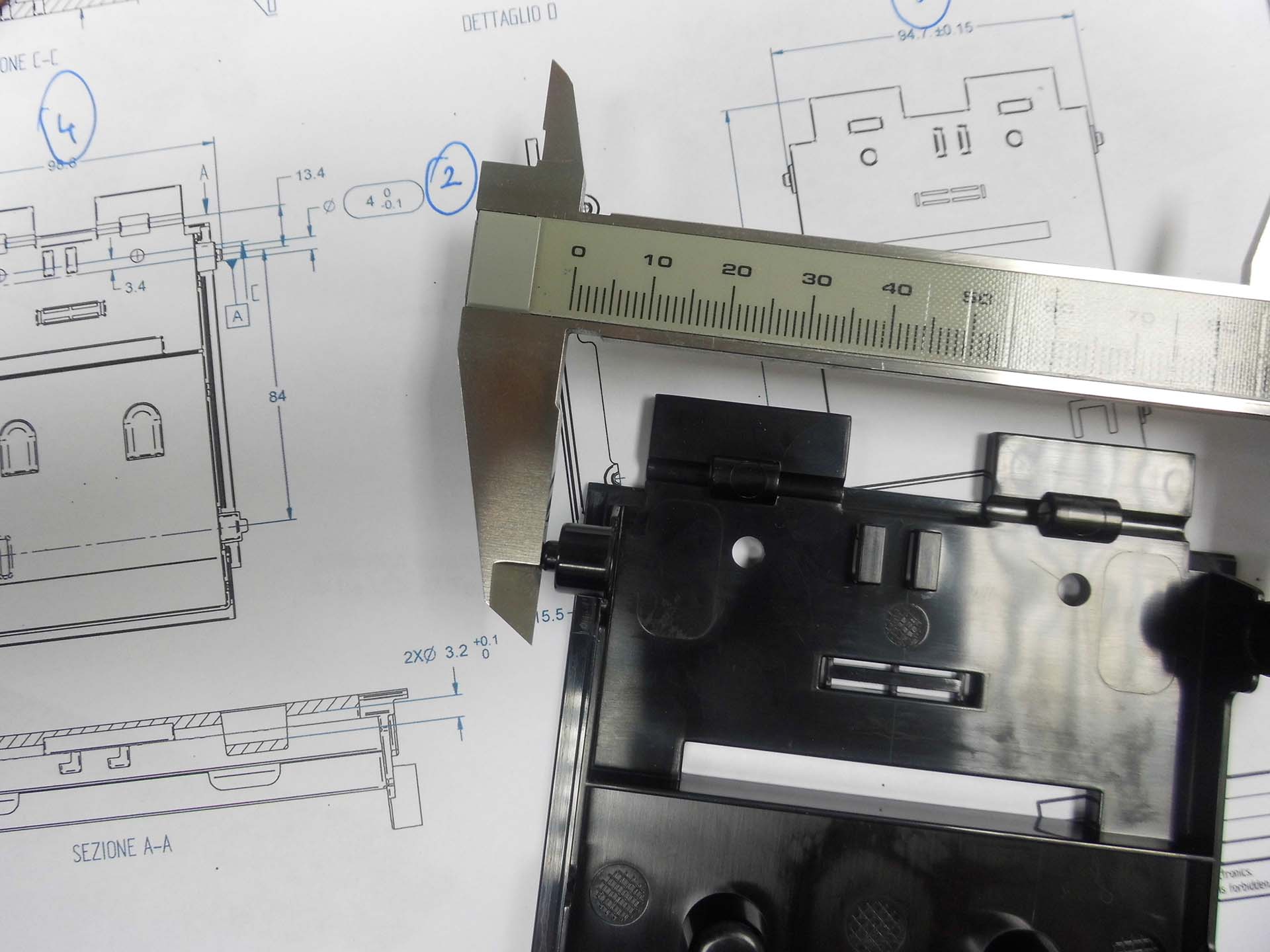 Image of measuring equipment for quality control